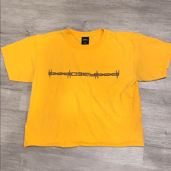 Obey Tops - Zumiez OBEY yellow Cropped top